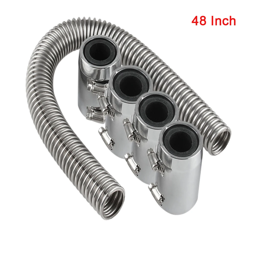 48 Inch Polished Radiator Hose Kit With Chrome Cap Stainless Steel Cooling System Engine Accessories Professional Replacement
48 Inch Polished Radiator Hose Kit With Chrome Cap Stainless Steel Cooling System Engine Accessories Professional Replacement