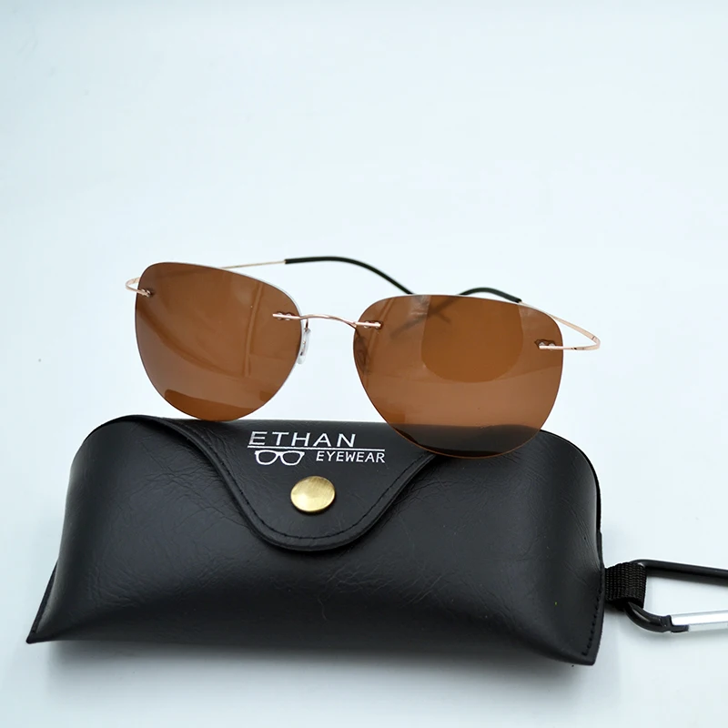 Ultra-light Pure Memory Round Titanium Rimless Sunglasses Polarized Men Women Glasses Night Vision Eyeglasses 6 colors
Ultra-light Pure Memory Round Titanium Rimless Sunglasses Polarized Men Women Glasses Night Vision Eyeglasses 6 colors