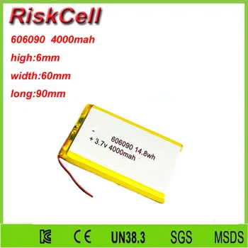 Free shipping 3.7V 4000mah 606090 Lithium Polymer Li-Po Rechargeable Battery For Mp3 MP4 MP5 GPS PSP mobile Pocket PC e-books
Free shipping 3.7V 4000mah 606090 Lithium Polymer Li-Po Rechargeable Battery For Mp3 MP4 MP5 GPS PSP mobile Pocket PC e-books