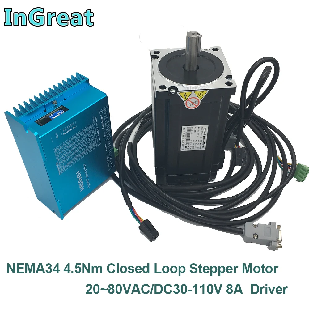 Free shipping !!! 4.5Nm Nema34 86MM AC DC DSP Closed Loop Stepper Motor Driver With Cooling fan Hybird Encoder Easy Servo Kit
Free shipping !!! 4.5Nm Nema34 86MM AC DC DSP Closed Loop Stepper Motor Driver With Cooling fan Hybird Encoder Easy Servo Kit