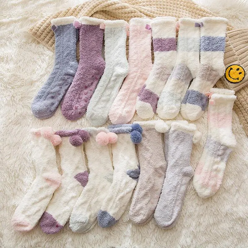 1 Pair Cute Candy Color Soft Fluffy Socks for Women Coral Velvet Autumn Winter Warm Home Indoor Floor Female Girls Socks
1 Pair Cute Candy Color Soft Fluffy Socks for Women Coral Velvet Autumn Winter Warm Home Indoor Floor Female Girls Socks
