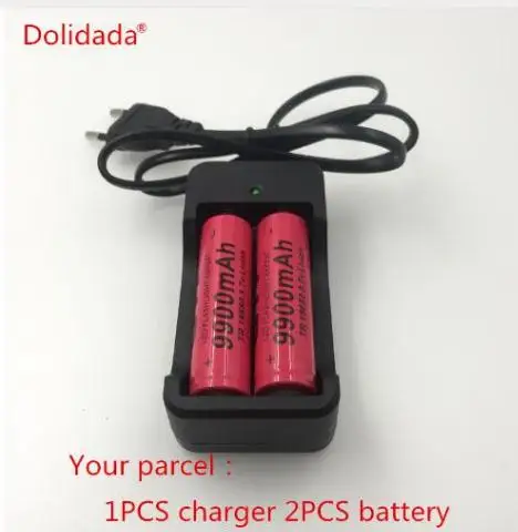 2pcs Brand new 18650 battery 3.7V 9900mAh rechargeable li-ion battery for cell 18650 batery+1pcs Intelligent battery charger
2pcs Brand new 18650 battery 3.7V 9900mAh rechargeable li-ion battery for cell 18650 batery+1pcs Intelligent battery charger