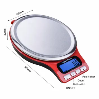 3kg/0.1g Digital kitchen scale high accuracy Food Weighing Scale with Blue LCD display, Stainless Steel
3kg/0.1g Digital kitchen scale high accuracy Food Weighing Scale with Blue LCD display, Stainless Steel