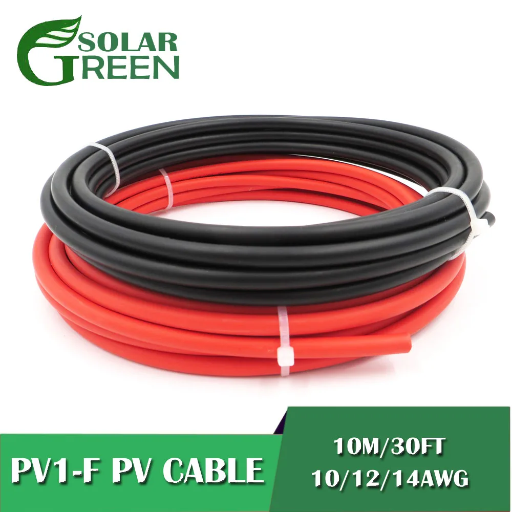 10m/30ft x 10 12 14 AWG 6/4/2.5mm2 Color Positive wire PVC Insulated photovoltaic electrical MC4 Connector cables solar connect
10m/30ft x 10 12 14 AWG 6/4/2.5mm2 Color Positive wire PVC Insulated photovoltaic electrical MC4 Connector cables solar connect
