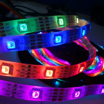 5M DC5V APA-102C addressable led pixel strip;30leds/m with 30pixels/m;WHITE PCB;waterproof by silicon coating
5M DC5V APA-102C addressable led pixel strip;30leds/m with 30pixels/m;WHITE PCB;waterproof by silicon coating