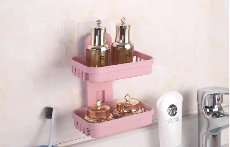 Pink Punch-free Soap Box Bathroom Creative Two-layer Soap Holder Bathroom Shelf Suction Cup Double Soap Holder
Pink Punch-free Soap Box Bathroom Creative Two-layer Soap Holder Bathroom Shelf Suction Cup Double Soap Holder