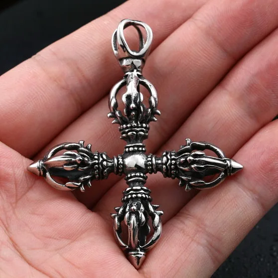 316 Stainless Steel Large Tibet Tibetan Vajra Dorje Mens Biker Rock Punk Pendant D190
316 Stainless Steel Large Tibet Tibetan Vajra Dorje Mens Biker Rock Punk Pendant D190