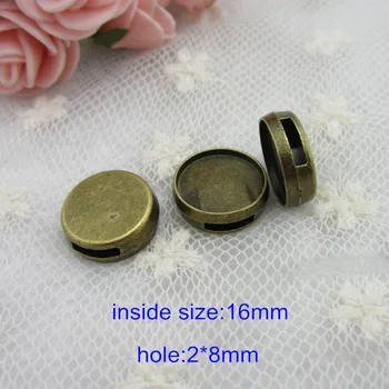 50pcs Antique Bronze Tone Round Bracelet and Necklace Slider Beads,Base Setting Tray Bezel,For 16mm Cabochon/Picture/Cameo
50pcs Antique Bronze Tone Round Bracelet and Necklace Slider Beads,Base Setting Tray Bezel,For 16mm Cabochon/Picture/Cameo