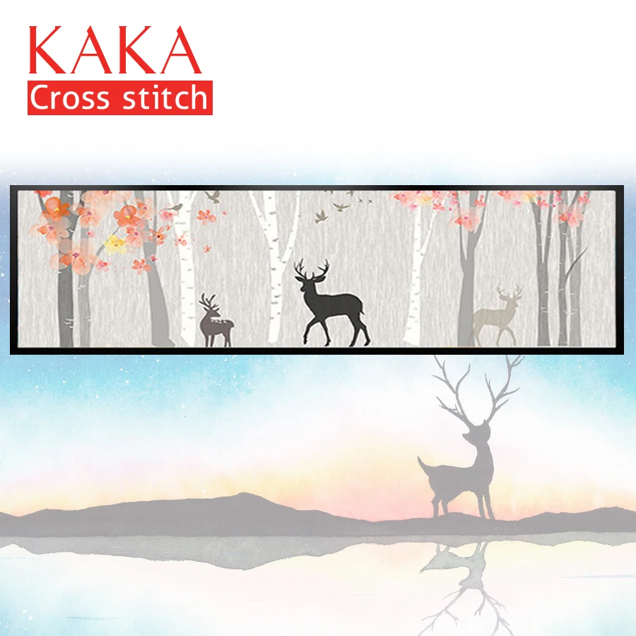 KAKA Cross stitch kits Embroidery needlework sets with printed pattern,11CT canvas,Home Decor for garden, Elks Forest CKA0024
KAKA Cross stitch kits Embroidery needlework sets with printed pattern,11CT canvas,Home Decor for garden, Elks Forest CKA0024
