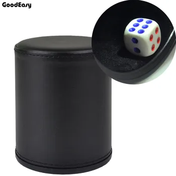 Black Leather Dice Cup Set Plastic with 6pcs Plastic Polyhedral dices Dice Cover Poker Drinking Board Game Gambling Dice Box 1pc
Black Leather Dice Cup Set Plastic with 6pcs Plastic Polyhedral dices Dice Cover Poker Drinking Board Game Gambling Dice Box 1pc