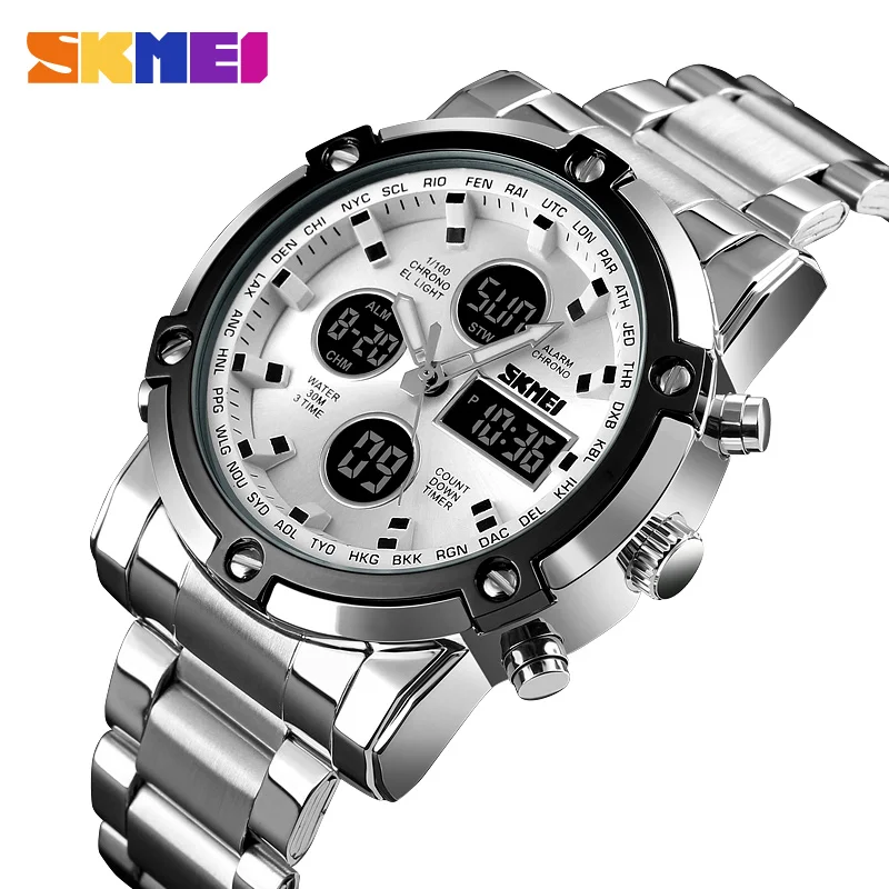 

SKMEI Digital Watch Men Waterproof Wristwatches Analog Men Watch Luxury Sport Calories Chrono Alarm Men Watch Relogio Masculino