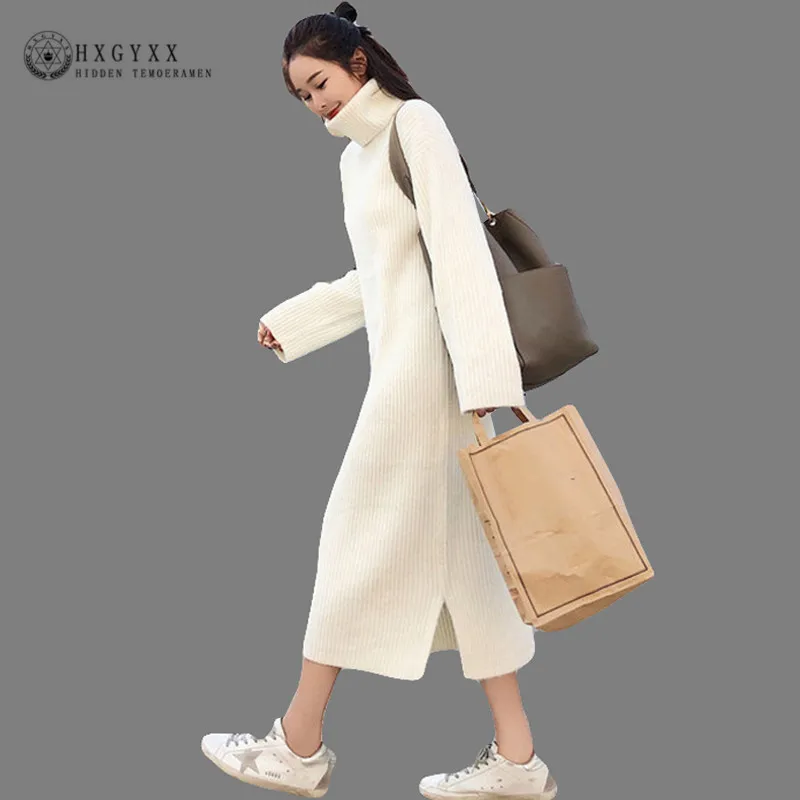 2019 Autumn Winter Turtleneck Long Sweater Dress Women White Black Loose Large Size Warm Slim Knitted Jumper Knitwear Okd320
2019 Autumn Winter Turtleneck Long Sweater Dress Women White Black Loose Large Size Warm Slim Knitted Jumper Knitwear Okd320