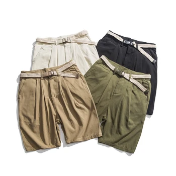 2019 Summer New Japanese Tooling Men's Belt Decoration Retro Washed American Five-point Loose Casual Shorts 29-34
2019 Summer New Japanese Tooling Men's Belt Decoration Retro Washed American Five-point Loose Casual Shorts 29-34