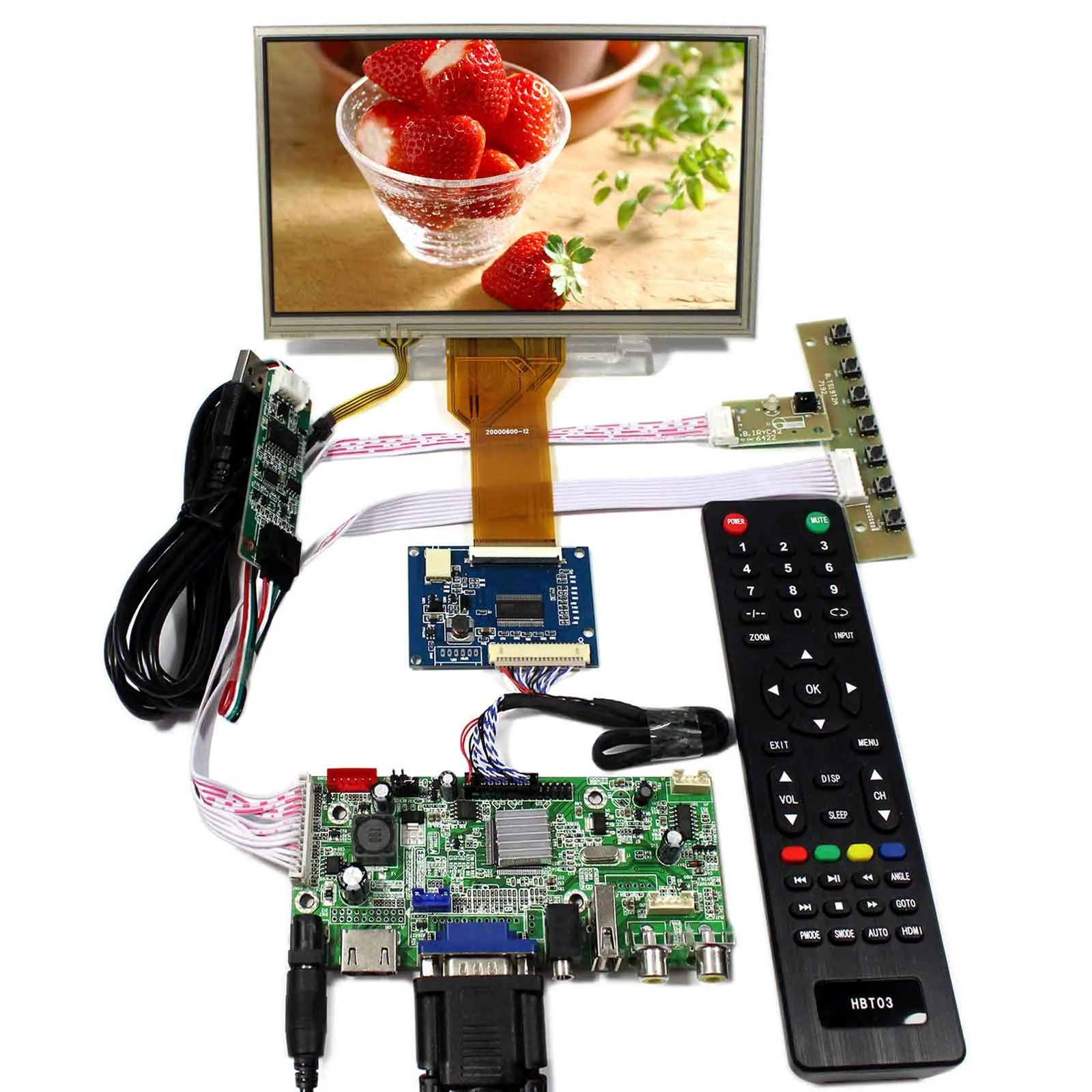 HD MI + VGA + AV + Audio + плата ЖК-контроллера с USB 7 "AT070TN92 AT070TN93 800x480 Touch LCD
HD MI + VGA + AV + Audio + плата ЖК-контроллера с USB 7 "AT070TN92 AT070TN93 800x480 Touch LCD