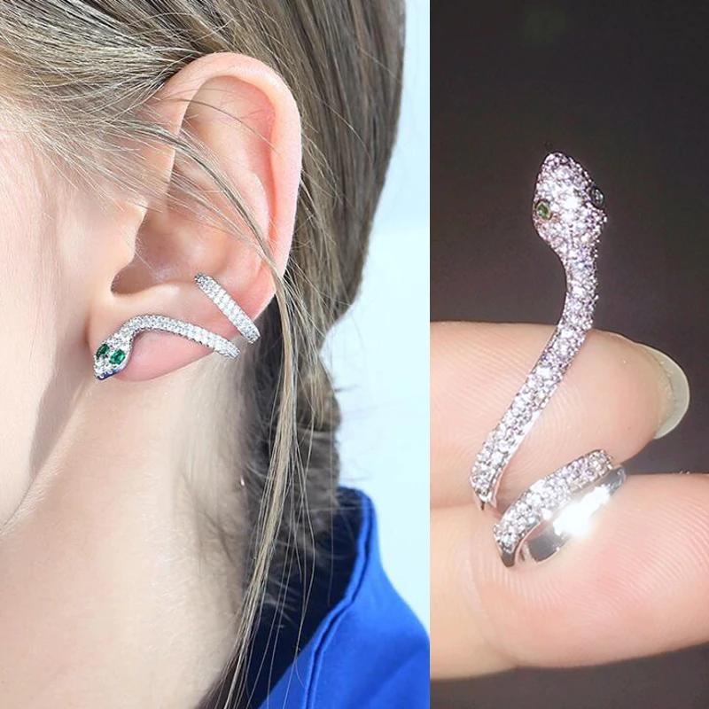 2019 New Creative Personality Micro-inlaid Zircon Snake Ear Clip Female Simple Temperament Earrings Dress Accessories KE146
2019 New Creative Personality Micro-inlaid Zircon Snake Ear Clip Female Simple Temperament Earrings Dress Accessories KE146