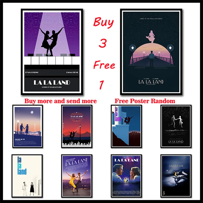 La La Land Coated paper Movie Poster Wall Stickers Bar Cafe Home Decor Home Art Frameless
La La Land Coated paper Movie Poster Wall Stickers Bar Cafe Home Decor Home Art Frameless