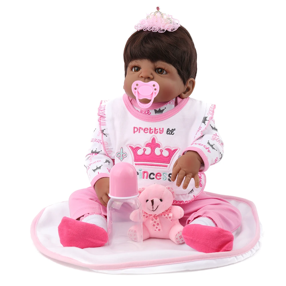 NPK Reborn doll Newborn baby girls princess realistic lifelike black doll american african babies 22 inch kids gift toys
NPK Reborn doll Newborn baby girls princess realistic lifelike black doll american african babies 22 inch kids gift toys