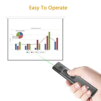 2.4GHz USB Wireless Presenter PPT Remote Control with Green Laser Pointer Laser Flip Pen for Powerpoint Presentation
2.4GHz USB Wireless Presenter PPT Remote Control with Green Laser Pointer Laser Flip Pen for Powerpoint Presentation