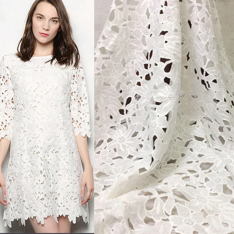 1yd White Leaf Pattern Water Soluble Embroidery High Quality African Guipure Cord Lace Fabric For Nigerian Wedding Party Dresses
1yd White Leaf Pattern Water Soluble Embroidery High Quality African Guipure Cord Lace Fabric For Nigerian Wedding Party Dresses