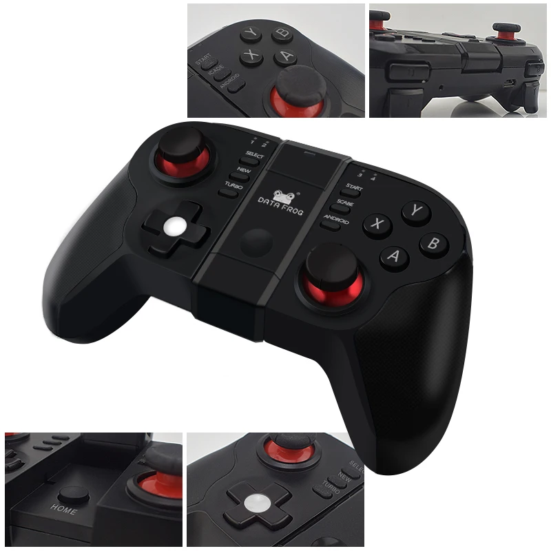 Data Frog VR Bluetooth Android Gamepad Wireless Joystick Controller For PC Smart TV Mini Gaming Gamepads