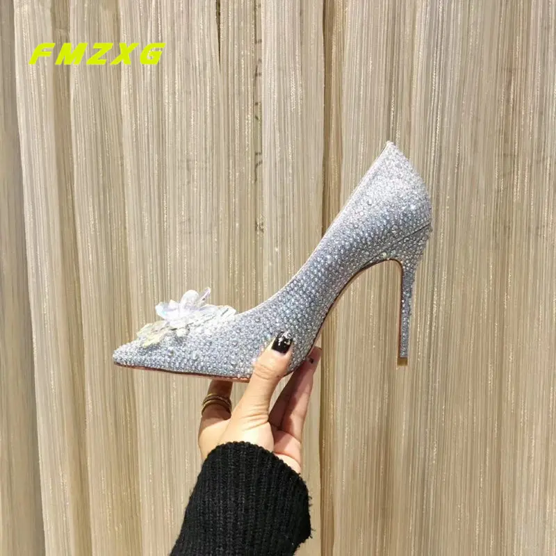 FMZXG Women Wedding Heels high Sexy Fashion Crysta Shoes Pointed Toe Genuine Leather Bridal Shoes Designer Luxury Brand Shoes
FMZXG Women Wedding Heels high Sexy Fashion Crysta Shoes Pointed Toe Genuine Leather Bridal Shoes Designer Luxury Brand Shoes