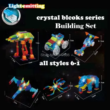 6-in-1 Light-emitting Bricks crystal blcoks DIY Light Up Model Kit Building Blocks Set Educational toys for children,6 sets
6-in-1 Light-emitting Bricks crystal blcoks DIY Light Up Model Kit Building Blocks Set Educational toys for children,6 sets