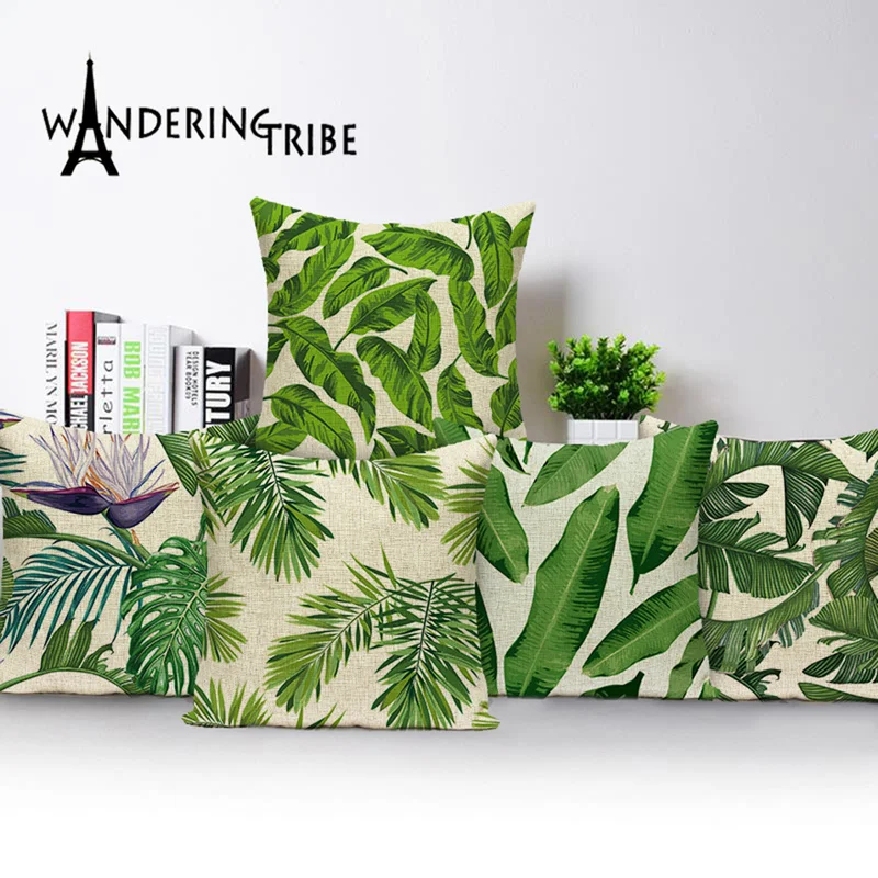 Tropical Print Pillow Cover Leaves Throw Pillow Linen Cushion Covers 45x45 Cm Decorative Pillow Cases Custom High Quality Kissen
Tropical Print Pillow Cover Leaves Throw Pillow Linen Cushion Covers 45x45 Cm Decorative Pillow Cases Custom High Quality Kissen