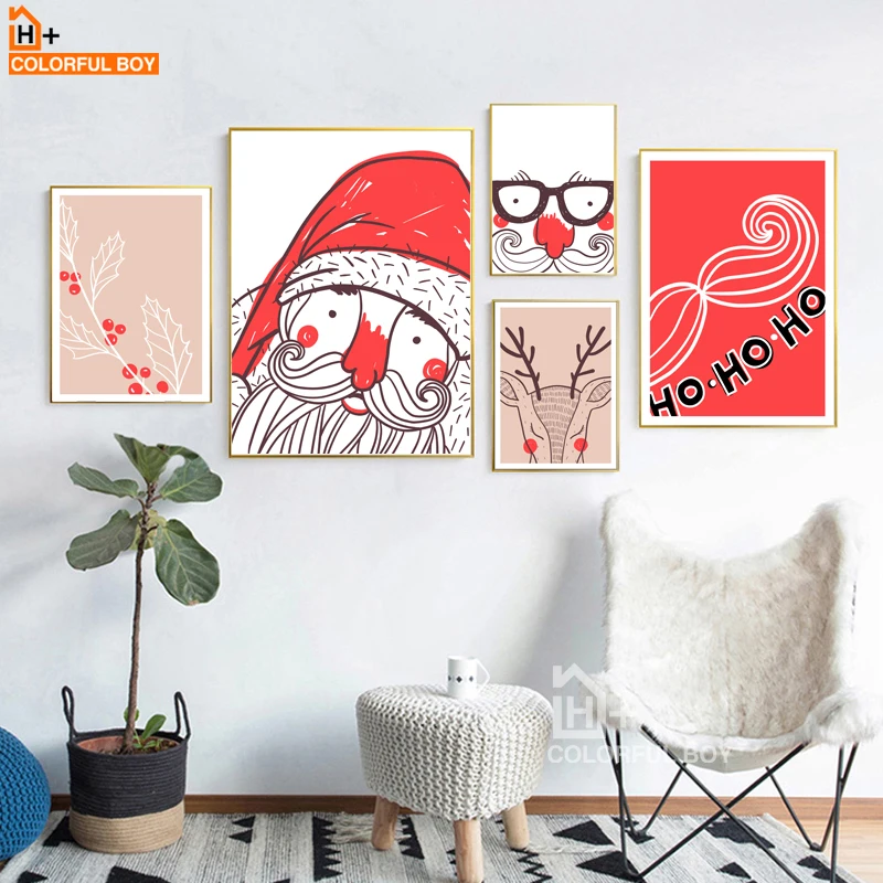 COLORFULBOY Santa Claus Deer Canvas Painting Nordic Poster Wall Art Print Nursery Cartoon Wall Pictures Kids Room Bedroom Decor
COLORFULBOY Santa Claus Deer Canvas Painting Nordic Poster Wall Art Print Nursery Cartoon Wall Pictures Kids Room Bedroom Decor