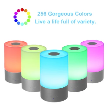 RGB Night Light 256 Colors Changing 360 Degree Touch Control LED Lamp Atmosphere Bedside Night Light 6W Warm White Table Lamp
RGB Night Light 256 Colors Changing 360 Degree Touch Control LED Lamp Atmosphere Bedside Night Light 6W Warm White Table Lamp