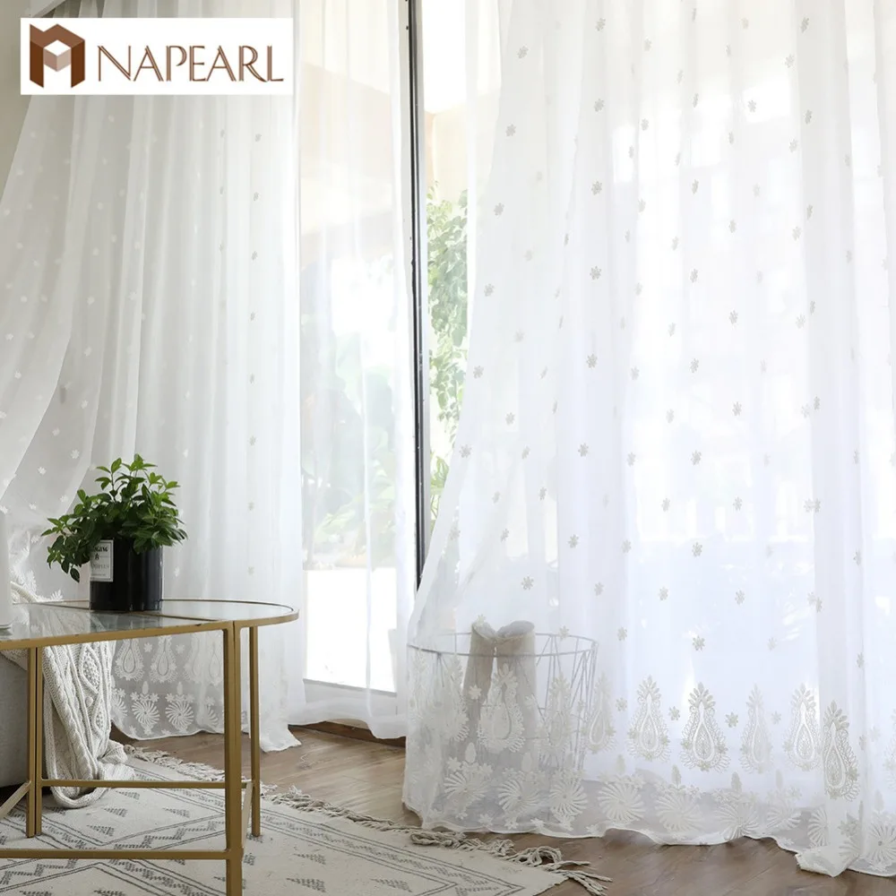 NAPEARL 1 Piece European Embroidery Sheer Curtains For Living Room Luxury High Quality Home Decor Rustic Modern All Match Tulle
NAPEARL 1 Piece European Embroidery Sheer Curtains For Living Room Luxury High Quality Home Decor Rustic Modern All Match Tulle