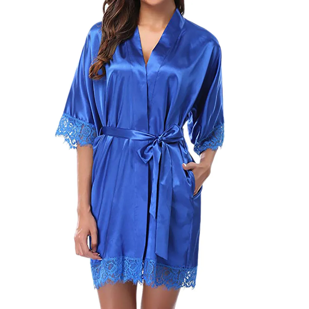Sleepwear Women 's Lady Sexy V-Neck Lace Sleepwear kimono Satin Nightwear Lingerie Plus Size Women Suit Kigurumi Dressing Gown
Sleepwear Women 's Lady Sexy V-Neck Lace Sleepwear kimono Satin Nightwear Lingerie Plus Size Women Suit Kigurumi Dressing Gown
