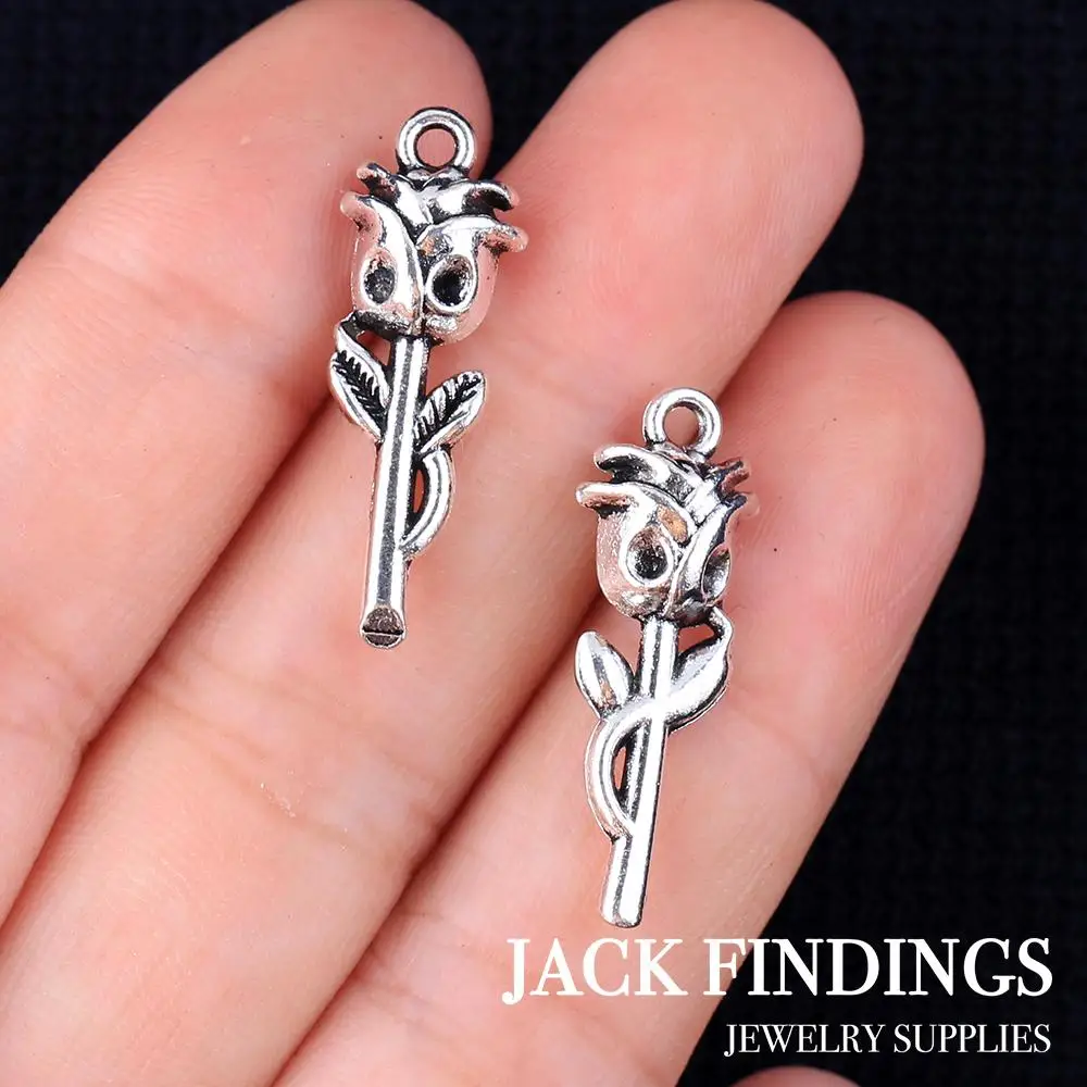 12pcs 10X24mm Antique Tibetan Silver Charms Bracelet Necklace Pendant 2015 New Fashion Rose
12pcs 10X24mm Antique Tibetan Silver Charms Bracelet Necklace Pendant 2015 New Fashion Rose