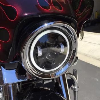 7inch 40W Black Projector headlamp H4 H13 High/Low Motorcycle led headlight for Harley DRL Turn signal Angel Eyes
7inch 40W Black Projector headlamp H4 H13 High/Low Motorcycle led headlight for Harley DRL Turn signal Angel Eyes