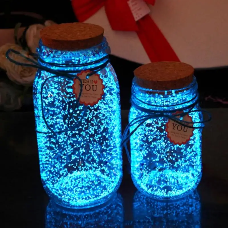 Colorful Fluorescent Super luminous Particles Glow Pigment Bright Glow Sand Glow in the Dark Sand Home Decor Party
Colorful Fluorescent Super luminous Particles Glow Pigment Bright Glow Sand Glow in the Dark Sand Home Decor Party