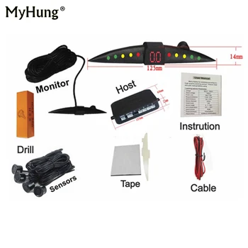 Car reverse sensor radar detector led display led parking sensor with 4 sensors Reverse Assistance Backup Radar Monitor System
Car reverse sensor radar detector led display led parking sensor with 4 sensors Reverse Assistance Backup Radar Monitor System