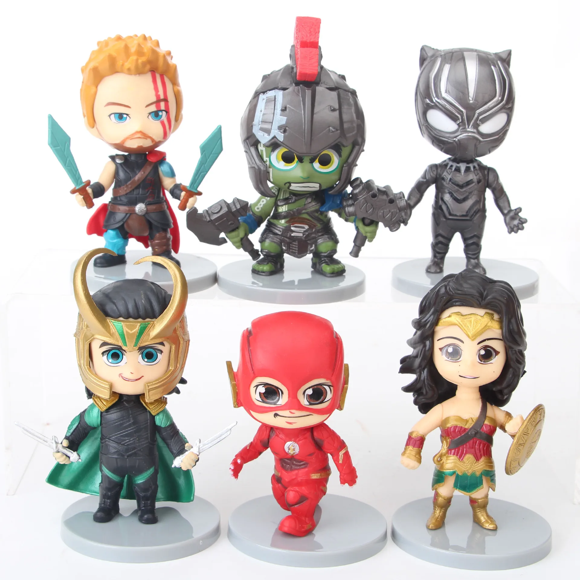 6pcs/set Q Version Avengers PVC Action Figure Anime Collection Figurine model toys for children 10cm Aa131
6pcs/set Q Version Avengers PVC Action Figure Anime Collection Figurine model toys for children 10cm Aa131