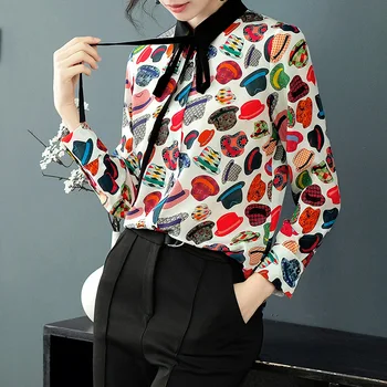 2019 new summer 100% Mulberry Silk Blouses Women Bohemian style Shirt Silk Satin Blouses Woman Long Sleeve P7979 Free ship 
2019 new summer 100% Mulberry Silk Blouses Women Bohemian style Shirt Silk Satin Blouses Woman Long Sleeve P7979 Free ship
