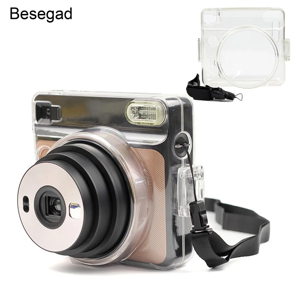 Besegad Transparent Plastic Protective Case Cover with Adjustable Shoulder Strap for Fujifilm Instax Square SQ6 Camera Gadgets
Besegad Transparent Plastic Protective Case Cover with Adjustable Shoulder Strap for Fujifilm Instax Square SQ6 Camera Gadgets