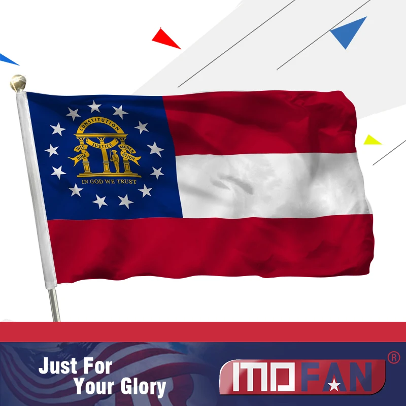 MOFAN Georgia State Flag Polyester- Canvas Header and Double Stitched - State of Georgia GA Flags with 2 Brass Grommets 3x5 Ft
MOFAN Georgia State Flag Polyester- Canvas Header and Double Stitched - State of Georgia GA Flags with 2 Brass Grommets 3x5 Ft
