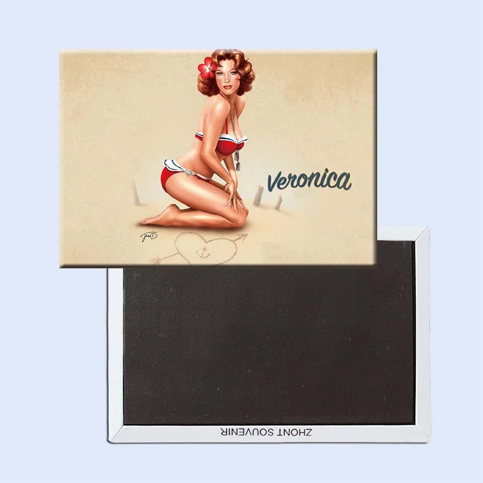 

Free Shipping Vintage poster PinUp Girl Veronica Refrigerator Magnets 21170,Souvenirs of Pictures