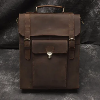 Retro style unisex genuine leather backpack high quality crazy horse leather student casual computer school bag
Retro style unisex genuine leather backpack high quality crazy horse leather student casual computer school bag