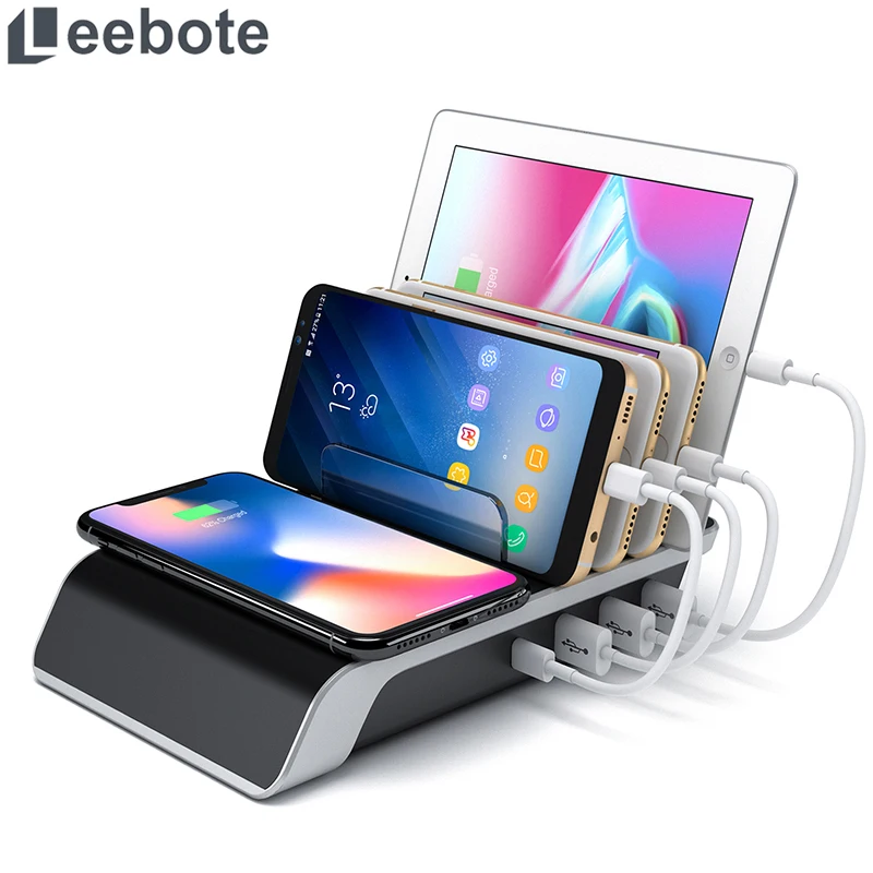 Leebote Wireless Charger 4 Ports USB Charging Station Type-C Charger with Stand For iPhone X Samsung Galaxy Xiaomi USB Charger
Leebote Wireless Charger 4 Ports USB Charging Station Type-C Charger with Stand For iPhone X Samsung Galaxy Xiaomi USB Charger