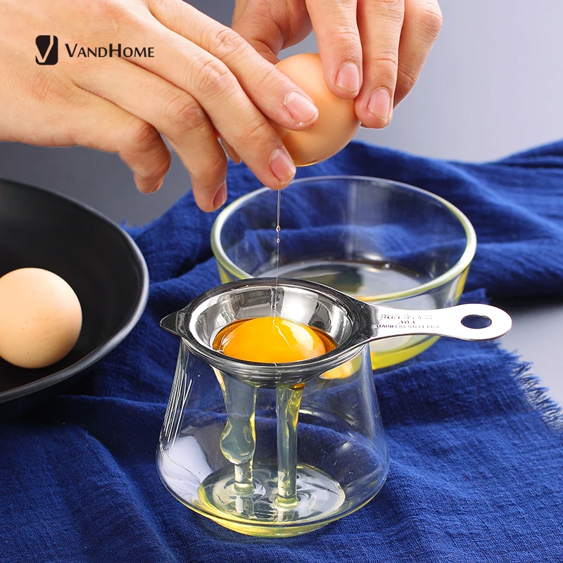 VandHome Egg Divider Food Grade 304 Stainless Steel Egg Separator Kitchen Egg Yolk White Divider Tools Kitchen Accessories
VandHome Egg Divider Food Grade 304 Stainless Steel Egg Separator Kitchen Egg Yolk White Divider Tools Kitchen Accessories