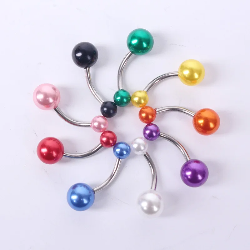 10PCS Belly button rings 14G Stainless Steel Belly Ring Earrings Mix Color Imitation Pearls Body Piercing Jewelry Navel Piercing
10PCS Belly button rings 14G Stainless Steel Belly Ring Earrings Mix Color Imitation Pearls Body Piercing Jewelry Navel Piercing