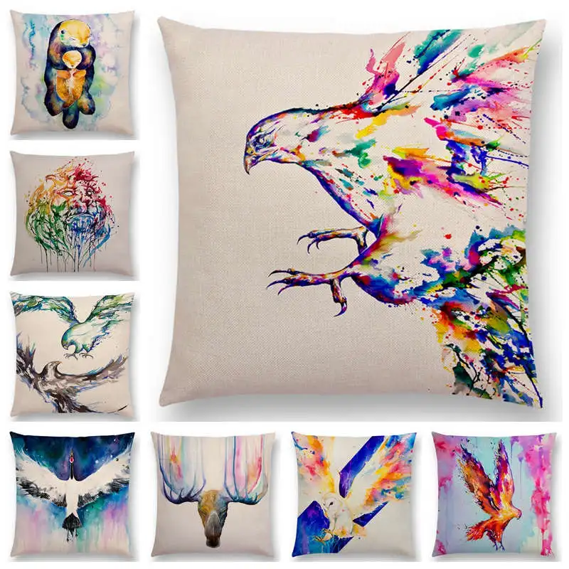25 Newest Design Available Watercolor Animals Cushion Cover The Cock Eagle Lion Horse Prints Sofa Pillowcase
25 Newest Design Available Watercolor Animals Cushion Cover The Cock Eagle Lion Horse Prints Sofa Pillowcase