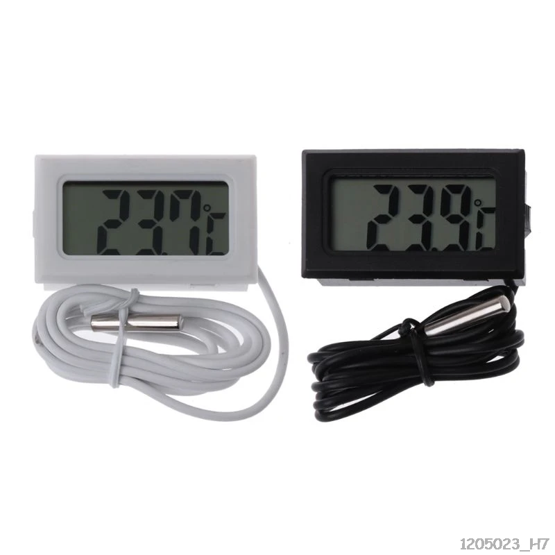 Digital Thermometer LCD Instant Read Refrigerator Aquarium Monitoring Display with moisture-resistant Detector
Digital Thermometer LCD Instant Read Refrigerator Aquarium Monitoring Display with moisture-resistant Detector