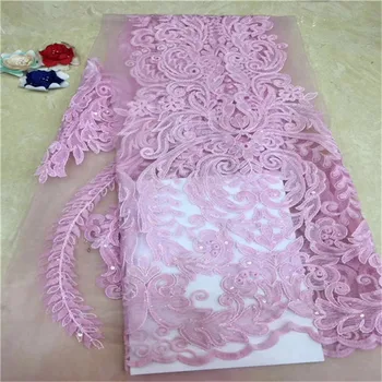 African Net Sequins Laces 5yard Latest Nigerian Laces velvet 2019 pink Sequin Fabric For Sewing Dress Tulle Lace Fabric
African Net Sequins Laces 5yard Latest Nigerian Laces velvet 2019 pink Sequin Fabric For Sewing Dress Tulle Lace Fabric