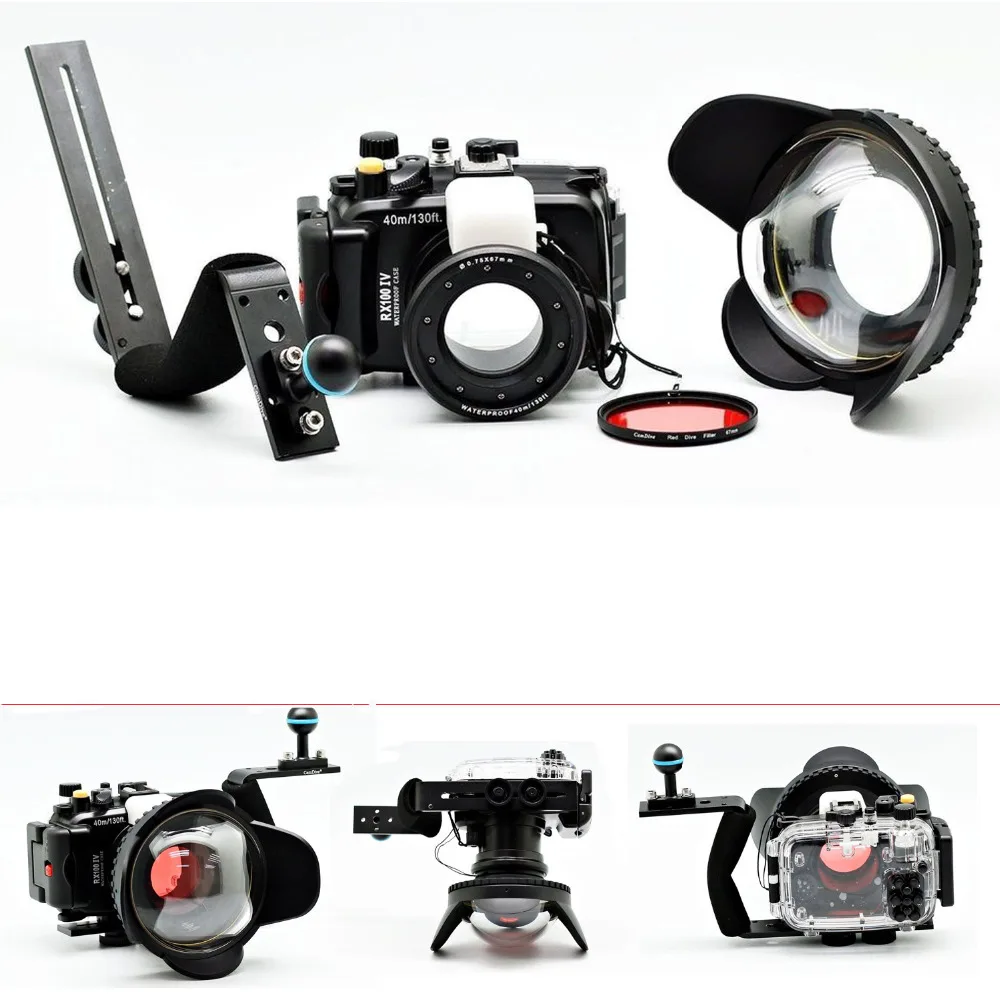 Meikon 40m/130ft Underwater Camera Housing Case for Sony RX100 IV/RX100 M4,Waterproof Diving Case + Fisheye Lens + handle+Filter
Meikon 40m/130ft Underwater Camera Housing Case for Sony RX100 IV/RX100 M4,Waterproof Diving Case + Fisheye Lens + handle+Filter