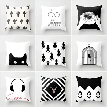 CUSCO fashion Nordic cool wind geometry polyester cushion cover black and white pillowcase home decoration 45x45cm chair cushion
CUSCO fashion Nordic cool wind geometry polyester cushion cover black and white pillowcase home decoration 45x45cm chair cushion