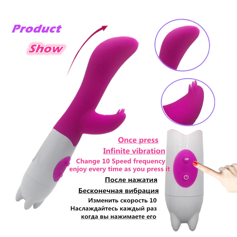 10 Speeds Dual Vibration G Spot Vibrator, Vibrating Stick,Sex Toys For Woman, Adult Sex Toys Couples Products Dildo Vibrator